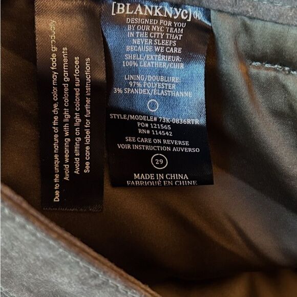 BLANKNYC Suede Leather Skirt Size 29 - Picture 6 of 6